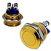 Produktbild Eurosell IP65 Klingel Taster Taste Drücker F Drucktaster 16mm Knopf KFZ Klingelknopf Start SMD Hupe Hupenknopf 12V 24V 48V 2A Türklingel Klingelknopf Gold