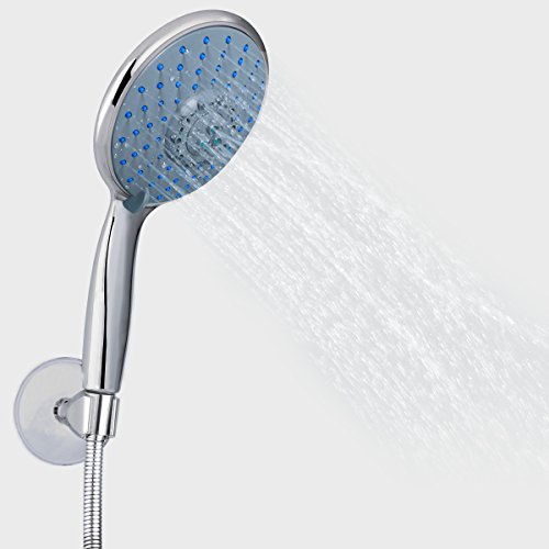 DSIKER®Luxus massage Duschkopf,Air 5 Jet Brausekopf 150 mm Größe,pulsierende angenehm kräftige duschstrahl,Wellnessbrause,Brausekopf,Regendusche Regenbrause Duschbrause Regenwalddusche SPA Wellness Regen Brause Shower,5 Strahlarten Chrom - 6