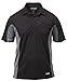 Apache Men's Dry Max Moisture Wicking Polo - Black/Grey, Large