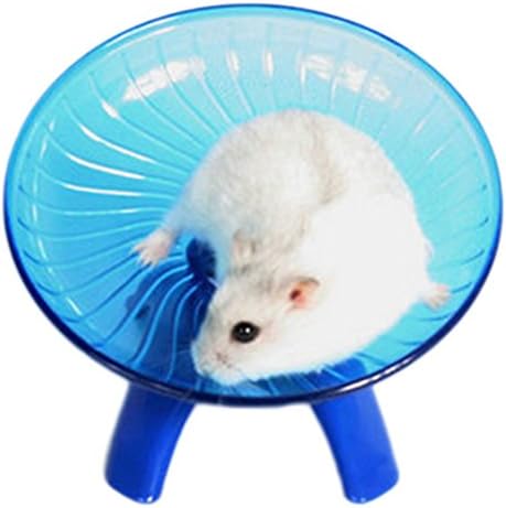 Spaufu Hamster Toy Wheel Flying Saucer Wheel Funny pet Exercise Toy Silent Spinner for Hamsters Rat Gerbil Mouse Chinchilla Guinea Pig Squirrel Pet Accessory Blue