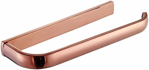 THWS European Bathroom Accessories Rose Gold Smooth Copper Ceramics Toilet Pendant Set Towel Rack Soap Box,Towel Rack1