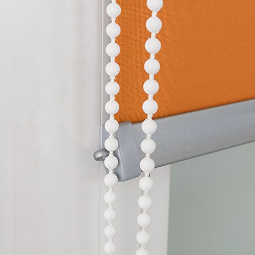 ROLLMAXXX Thermo Verdunkelungsrollo Klemmfix ohne Bohren (80 x 150 cm, Orange) - 3
