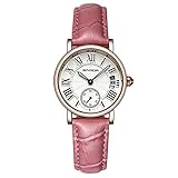 Hswt Armbanduhren Damen Damenmode Quarzuhr Damenuhr Leder Netzgurt Wasserdicht Ultradünn Edelstahlschnalle Zubehör ansehen Analoge Quarzuhr,Pink