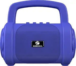 Zebronics Zeb-County 3 Portable Wireless Speaker Supporting Bluetooth v5.0, FM Radio, Call Function, Built-in Rechargeable Battery, USB/Micro SD Card Slot, 3.5mm AUX Input, TWS (Blue)