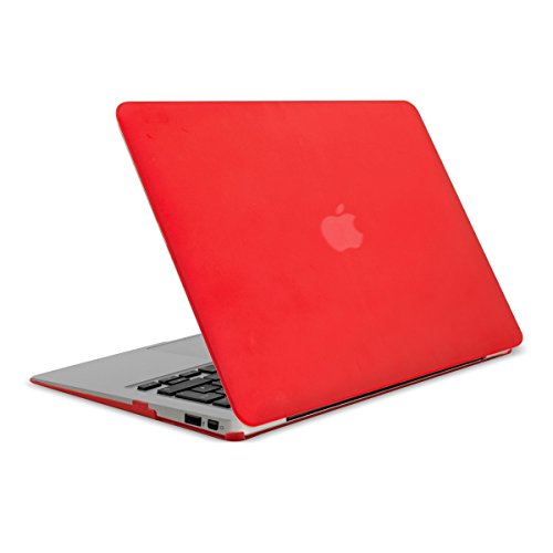 kwmobile Hardcase Laptop Hülle für Apple MacBook Air 13″ (ab Mitte 2011) – Rot dünne gummierte Schutzhülle Cover Case Tasche - 5