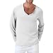 Produktbild Pullover Für Herren,Lange Ärmel Streetwear Sweatshirt Freizeit Lose Sommer T-Shirt Resplend V-Ausschnitt Strand Yoga Top Bluse Einfarbig Thailändisches Hippie-Shirt