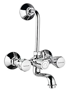 Hindware F200020CP Wall Mixer with Provision for Overhead Shower with 115mm Long Bend Pipe (Classik) With Chrome Finish