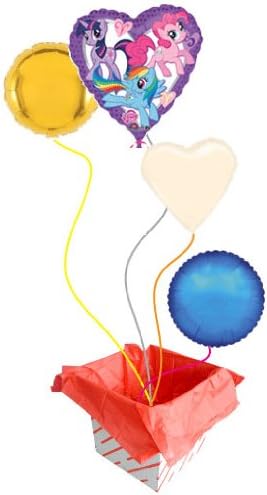 My Little Pony Heart Shape Foil Balloon (Inflated) Balloon in a Box - 4 Balloons