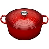 Le Creuset Signature Cast Iron Round Casserole, 18 cm - Cerise
