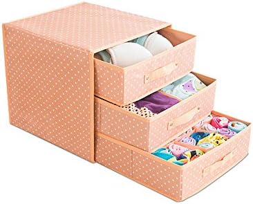 Midmade Underwear Sock Organizer High-capacity Drawer Closet Storage Box (pink)
