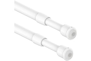 AIITOMG 2 barras tensoras pequeñas sin taladrar, barra de cortina sin taladrar, barra de sujeción para cocina, armarios, proyectos de bricolaje (45-60 cm, diámetro de 7,6 y 9,6 mm)