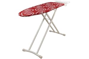 Cofan Tabla de Planchar Grande | Peso 9 kg | Color Rojo | Medida Plegada 161 cm x 44,5 cm x 10 cm | Altura 94 cm (Abierta) | Área de Planchado 125 cm x 42 cm