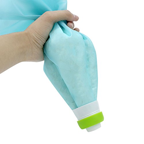 Tomnk 7 Stück Wiederverwendbar Silikon Spritzsack Gebäckbeutel Kuchen Dekorieren Werkzeuge in 4 Größen mit 3 Spritztüllen - 7