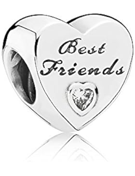 ORIGINAL PANDORA ELEMENT BEADS 791727 CZ BEST FRIENDS HERZ CHARM NEU SCHMUCK ALE