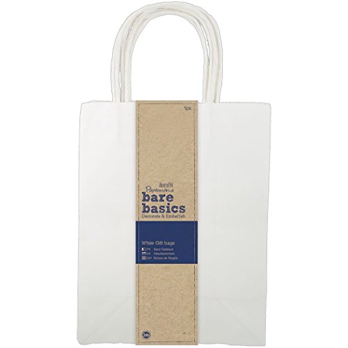 Docrafts Bare Basics Große Geschenktüten, weiß, 5 Stück