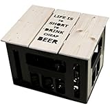 Geschenkidee Bierkastensitz Sitzauflage Hocker mit Motiv TOO SHORT