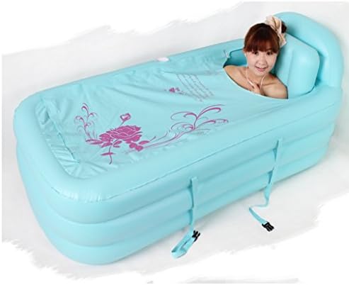 Inflatable bathtub Adult bathtub Folding bathtub Child bath Plastic tub Bucket of green material Cotton at the bottom