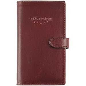 Echtes Leder Agenda Handmade in Italy - Millennium -8x15 wöchentlich -dunkelbraun