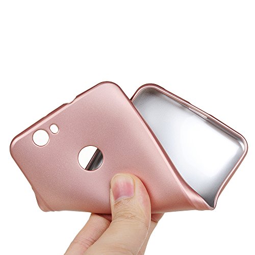 Lanveni Huawei Nova Hülle, Handyhülle Huawei Nova Hülle Etui Protective Case Cover TPU Silikon Schutzhülle Bumper Handytasche TPU-Bumper Weiche Silikon Case mit Glänzender Oberfläche Cover Design (Rose Gold) + 1 x Stylus Stift + 1 x Staubdichte Stecker - 8