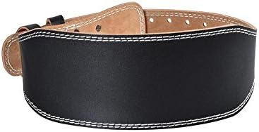 Leather Weight lifting Belt for Men and Women Durable Comfortable Adjustable with Buckle Stabilizing Lower Back Support for Bodybuilding Belt , black , m