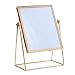 Produktbild CJJC Nordic Princess Simple Square Schminkspiegel Modern Standing Schminktisch Rose Gold Spiegel, 10 X 17 X 23.5Cm