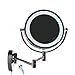 Produktbild HIMRY® LED Wandspiegel KosmetikSpiegel 8,5 Zoll mit EU-Stecker, 5x Vergrößerung, beleuchtedte Kosmetik Spiegel, Make-up, Rasieren, Badezimmer Spiegel, Spiegel 360 ° drehbar, verstellbare Arm, doppelseitigen Standard und 5 Fach Vergrößerung, KXD3129-5x