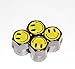Produktbild Ventilkappen emotions, smiley, 4 Stück, silber Ventil, Kappen wadle-shop