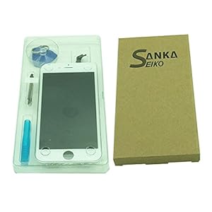 SANKA Schermo Display LCD Assembly Digitizer Sostituzione Schermo per iPhone 4-Bianco - immagine 6