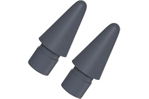 TUCANA 2PCS Colorful Pen Tips Compatible for Apple iPad Pencil 1st & 2nd Generation (Gray)