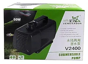 VENUS AQUA V-2400 Aquarium Submersible Water Pump For Fountain and Aquarium/Fish Tank (Power: 60W, H.MAX:3M, Flow Rate: 3000L/H)