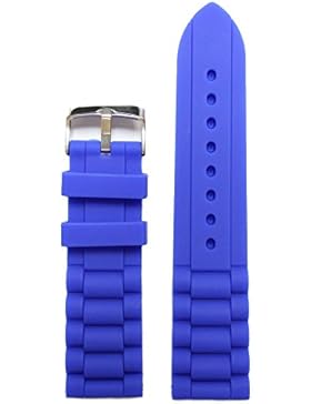 24mm blau Farbe Silikon Jelly Gummi Herren Armbanduhr Band Riemen wb1002e24jb
