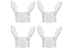 yueXinCh 4 Pcs Diving Bite Mouthpiece Snokel Mouthpiece Transparent Snorkel Mouthpiece for Dive Shops Professional Diving Diving Swimming Training