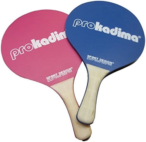 Sports Design : Pro Kadima Neon Color Paddle Ball (Pink & Blue)