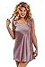 Produktbild Nine- X Satin Babydoll-Nachtkleid S-6XL Plusgröße Nachtwäsche, Made in EU, Viele Farben. Dusty Rose 3XL