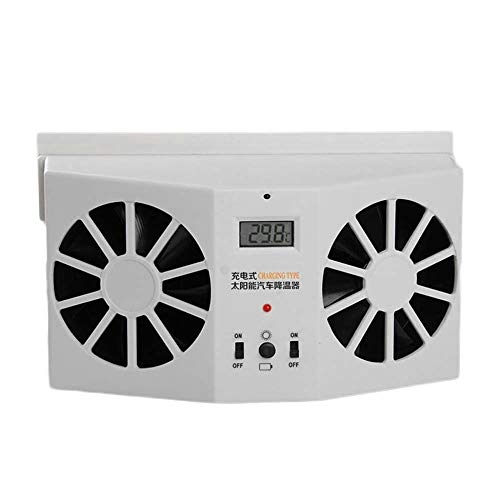 Preisvergleich Produktbild ForceSthrength Auto Solarenergie Ventilator Fensterlüfter Belüftung Kühler Abluftventilator System Weiß