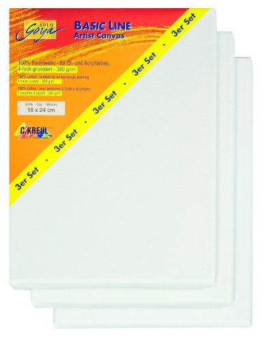 Solo Goya 631824 - Basic Line Keilrahmen, 18 x 24 cm, 3-er Packung