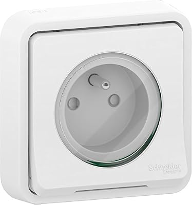 Schneider Electric SC5SHN0212468 Prise de courant 2 pôles+terre Styl mureva encastrée, 250 V, Blanc