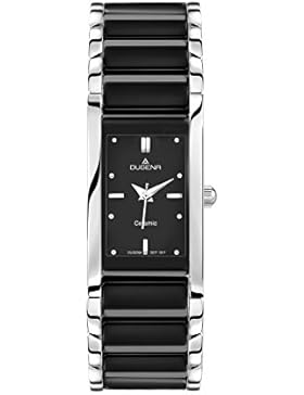 Dugena Damen-Armbanduhr Quadra Ceramica - Keramikuhren Analog Quarz Keramik Edelstahl 4460507