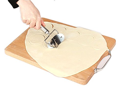 Mylifeunit Walzen-Teigausstecher zum Backen, Edelstahl, Teig-Walzenschneider, für Plätzchen, Knödel, Ravioli, Pierogi - 3