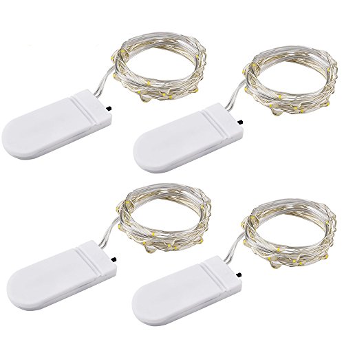 spécifications Mudder Guirlandes de Fil Guirlandes LED 20 Lumières de Couleur Blanc Chaud sur 7 Pieds Couleur Argent Ultra Mince Chaîne Fil (4 Pack)