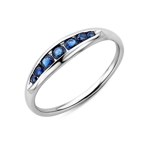 Miore Damen-Ring 9 Karat (375) Weigold Saphir 56 (17.8) MG9053RP