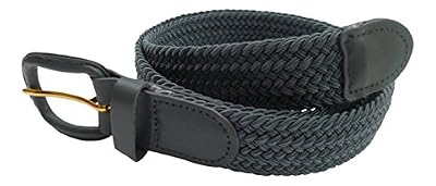 Streeze 30 mm ceinture pour hommes et femmes. 6 tailles. Extensible et tressée avec une boucle en cuir (Gris, 3XL)