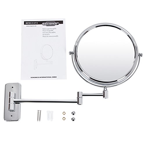 Songmics Kosmetikspiegel 10fach+Nomal Doppelseitiger Schminkspiegel BBM001 - 8