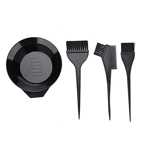 4 PCS Hair Colouring Tools, Hair Dye Set, Colouring Tint Tool Kit include 1pc Bowl and 3pcs Brushes - Professional Dye Perming Tools