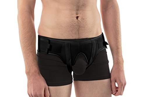 Ceinture Hernie Inguinale pour Homme par aHeal - Élastique Unilatéral Hernie Inguinale Slip Bandage Post et Pré-Chirurgie Herniaire pour Soulager la Douleur - Taille 1: 86-94 CM; 33.86-37