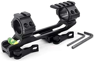 TRIROCK Support de Lunette Tactique avec Picatinny Tops et Niveau à Bulles en 1 pièce de 5,1 cm de décalage QR/QD pour Weaver/Picatinny Rails Support pour Bague 30 mm et 25 mm