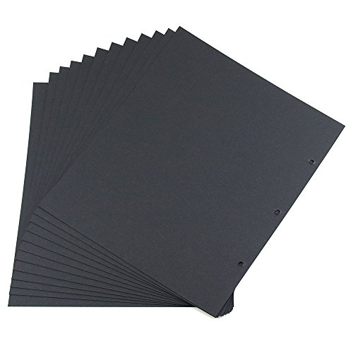Scrapbooking Papier 21.4 x 25.8cm, Schwarze Seiten für Scrapbooking Album 24 x 27cm, Packung mit 20