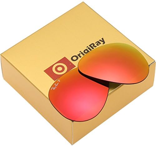 OrigiRay® Replacement Lenses for RB3025 Aviator Sunglasses 58mm 1 Pair (Orange Mirror Polarized)