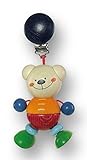 Hess Holzspielzeug 12778 Wagenhänger Bär Henry aus Holz, Circa 9 cm - 