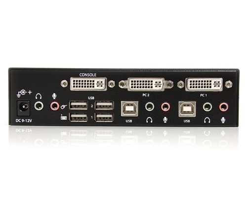 StarTech.Com SV231DVIUA 2-Port DVI USB KVM Switch mit Audio/USB Hub - 3